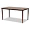 Baxton Studio Lanier Modern and Contemporary Grey Fabric and Walnut Brown Finished Wood 6-Piece Dining Set 174-9883-10923-10520-Zoro - alternate 3
